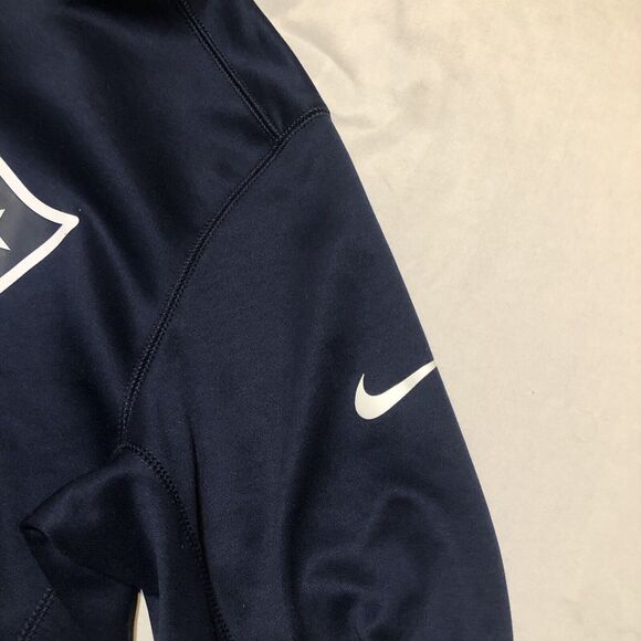 Nike New England Patriots Hoodie Mens Medium Blue DriFit NFL Football Pullover - Picture 5 of 9